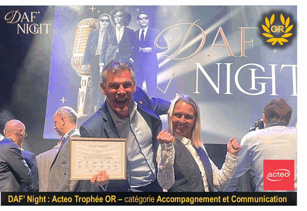 Acteo reçoit le Trophée d’or à la Daf Night 2025 pour le coaching de DAF et CFO